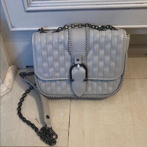 Longchamp Quilted Gray chain crossbody bag (NWOT)